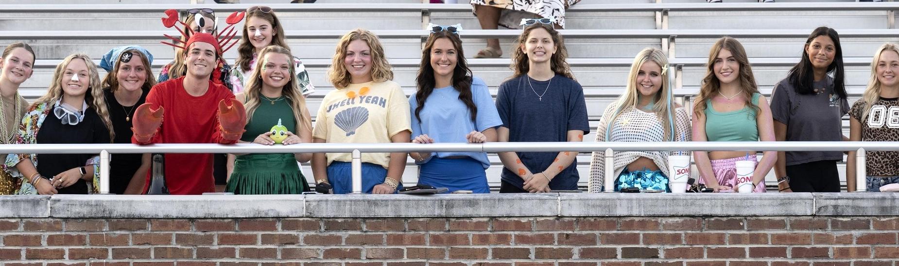 Student section at football game