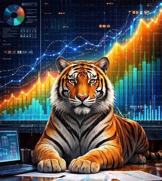 tiger with data