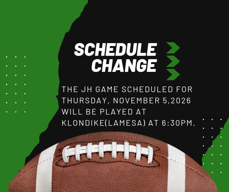 JH Football Schedule Change Featured Photo