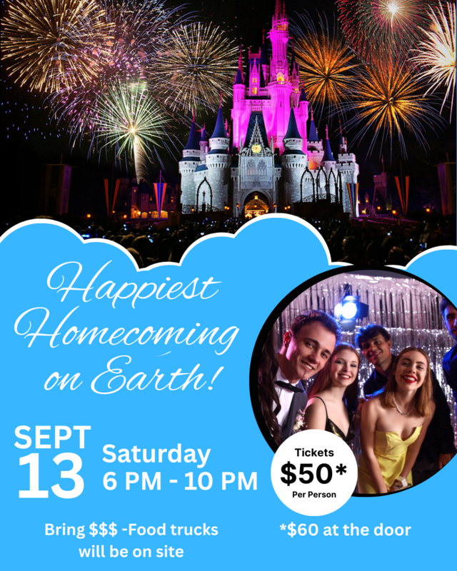 Disney castle lit by fireworks with a group of friends celebrating in the foreground.