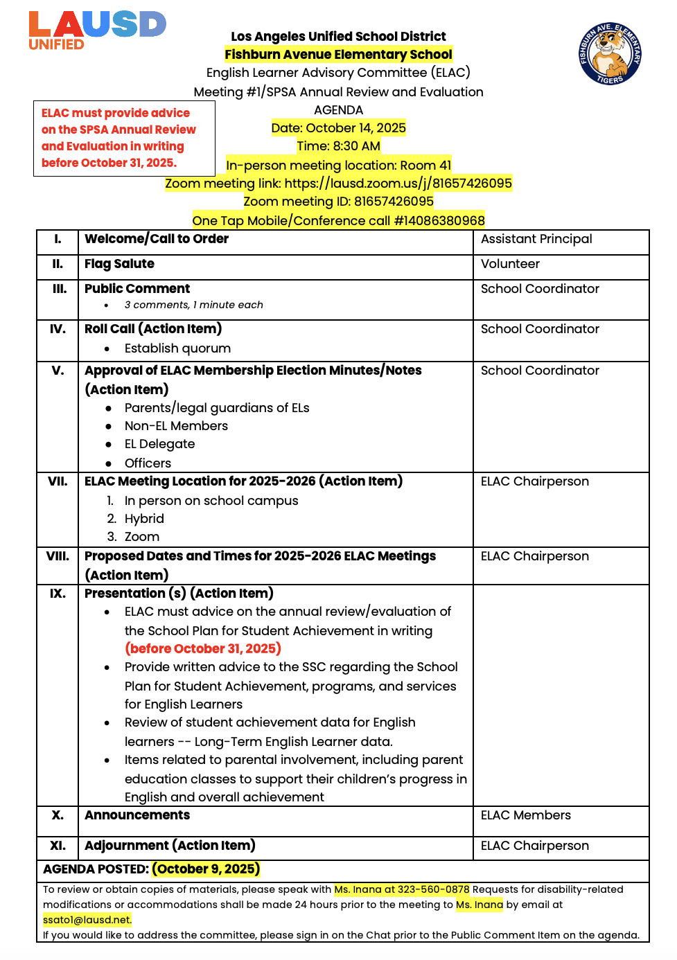 Meeting #1 english
