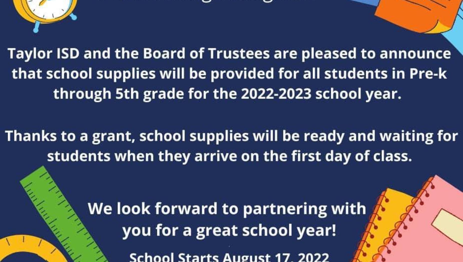Free School Supplies