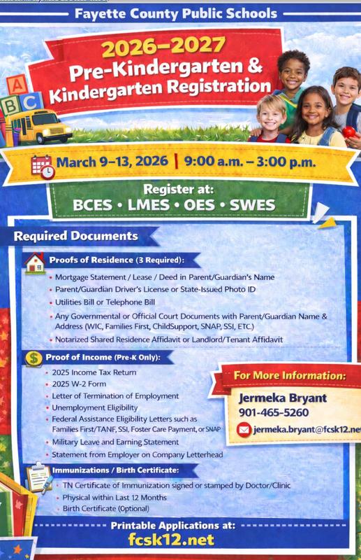 Pre k and Kindergarten Registration Information Thumbnail Image