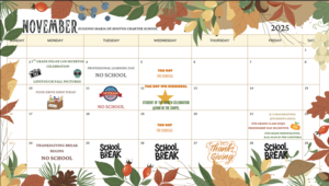 November Calendar English