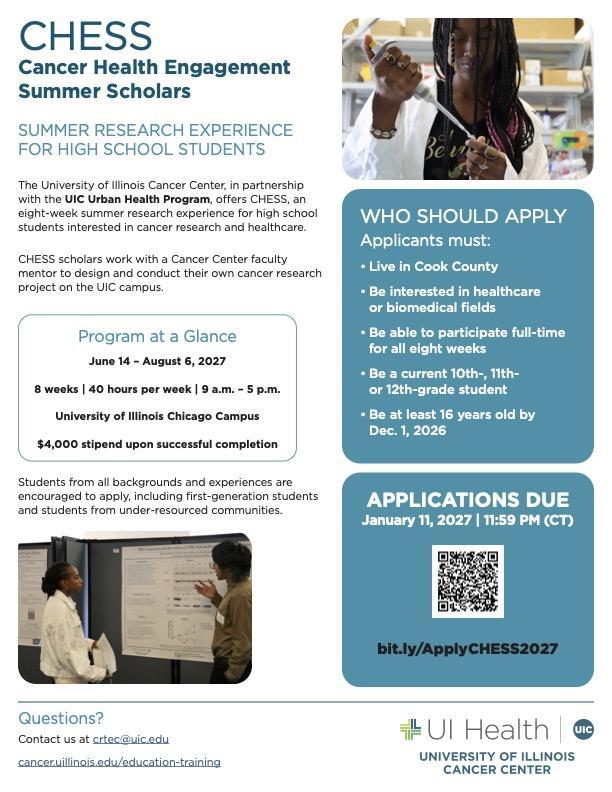 UIC Cancer Health Summer Scholars Featured Photo