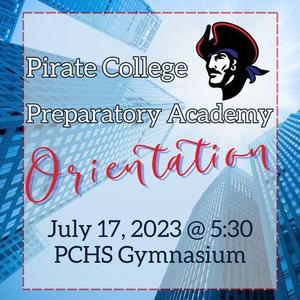 PCPA Orientation will take place on Monday, July 17th.
