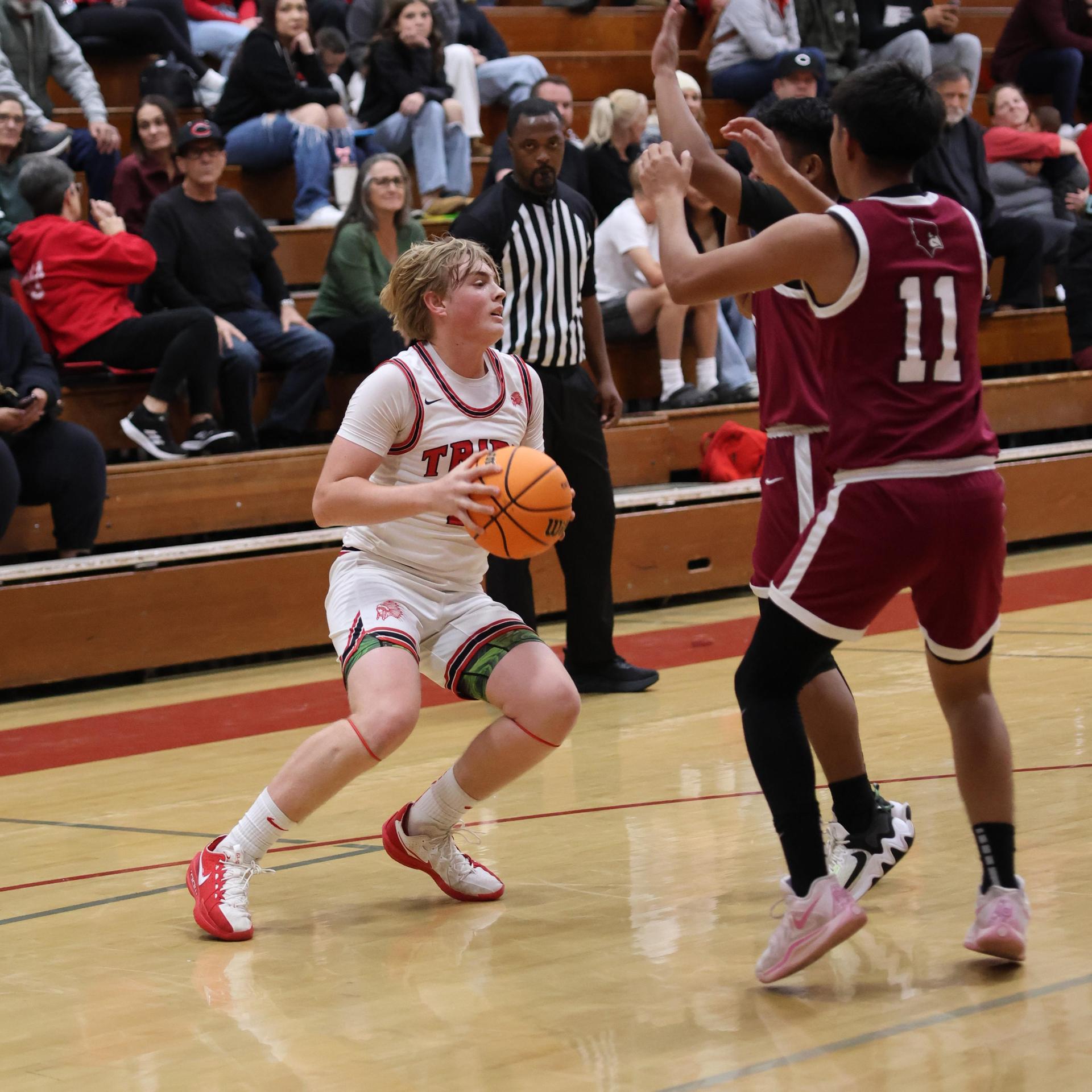 Varsity Boys Basketball playing vs. Orosi 22