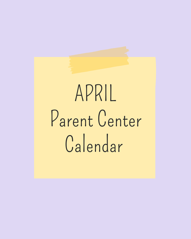 April Parent Center Calendar