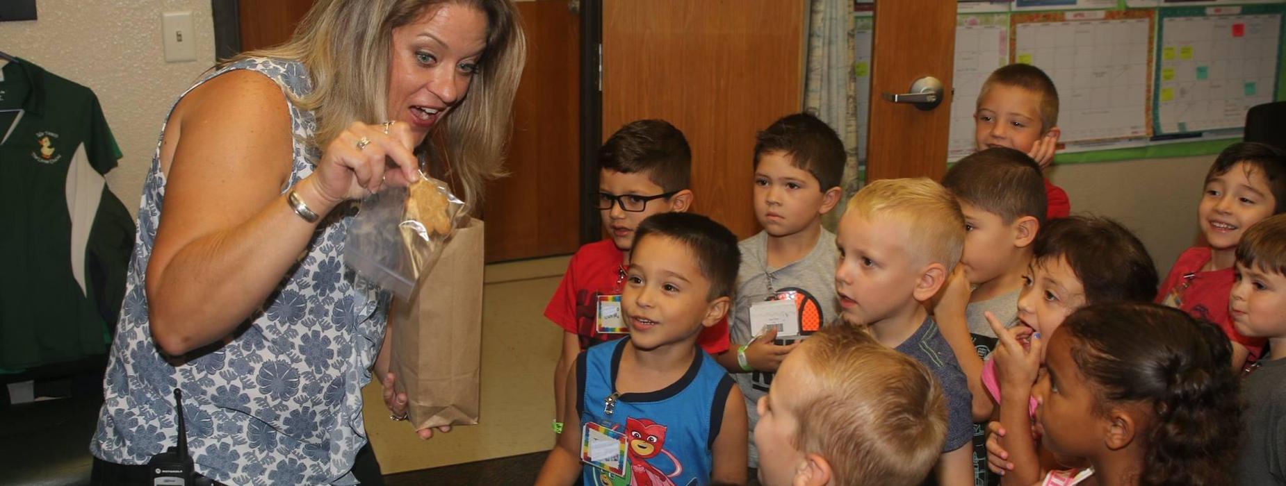 students and principal