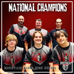 MRHS Esports team players and coaches pose for a photo