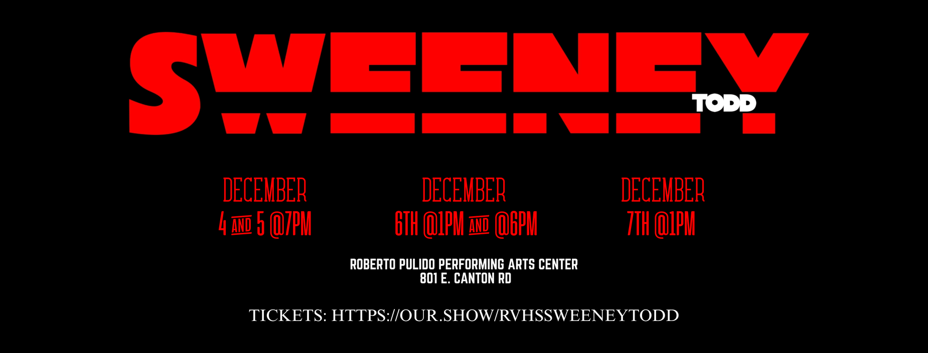 Sweeney Todd presented by the RVHS Saberstagers