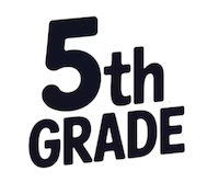 5th Grade illustrated in black + white