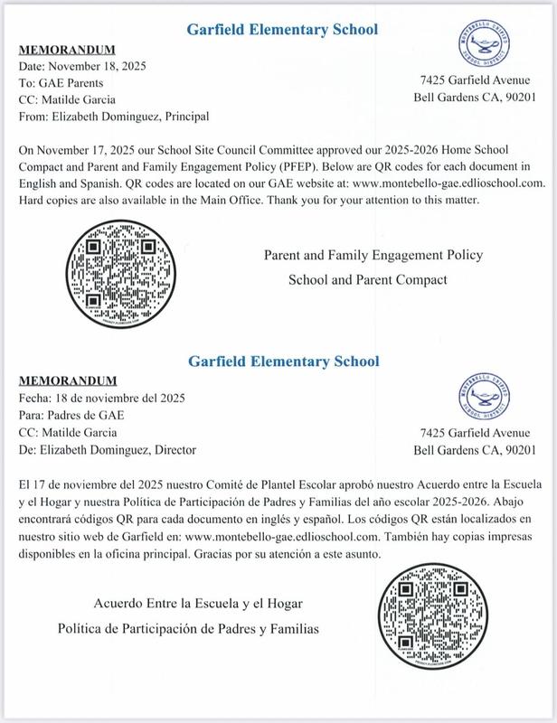 25-26 Home School Compact and Parent and Family Engagement Policy