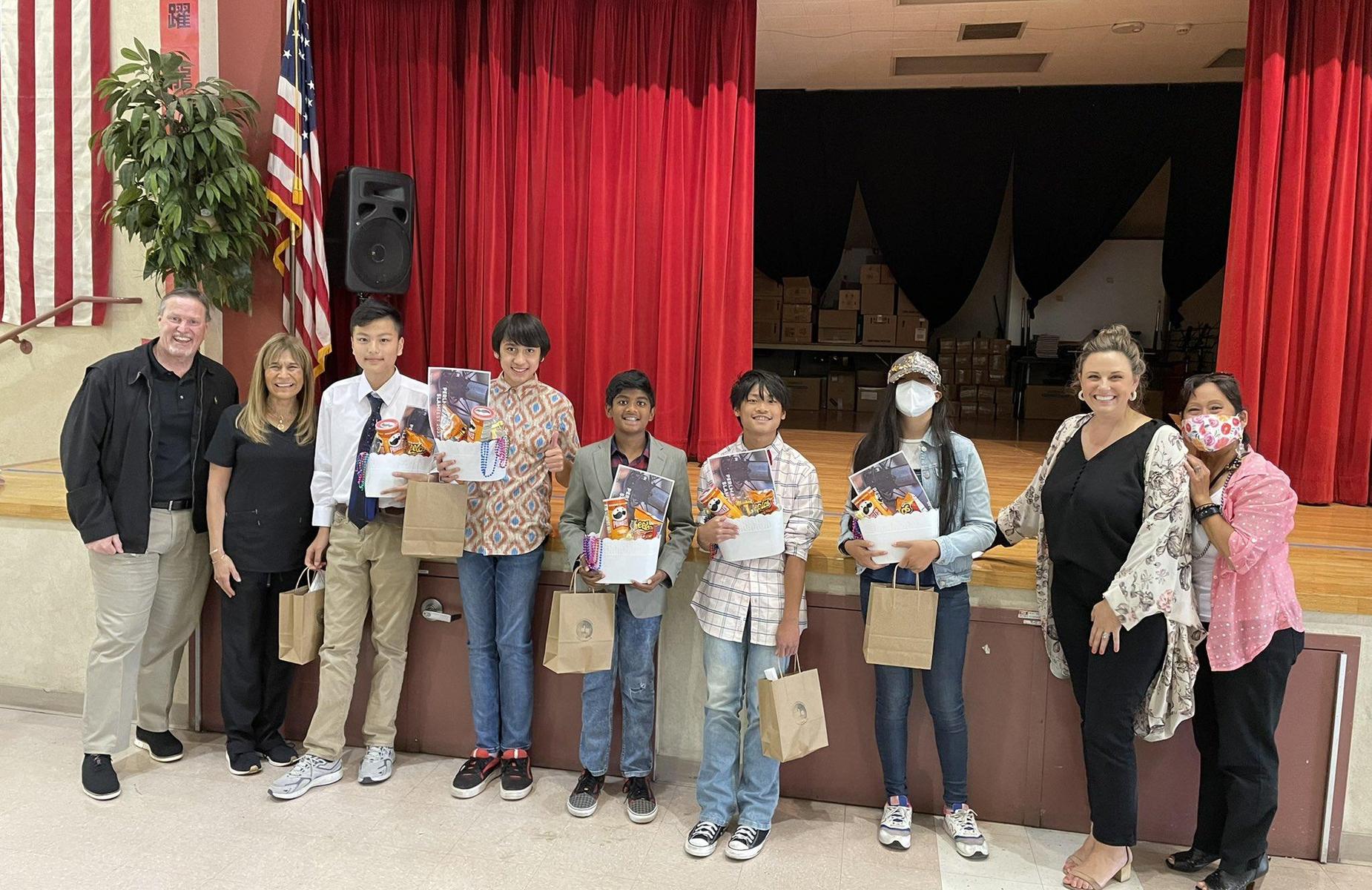 Ranch Hills celebration Mr. Knowles Dr. Perlman and students