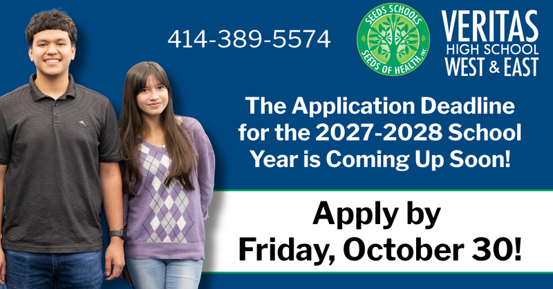 Graphic saying that the 2027-2028 application deadline is Friday, October 30.