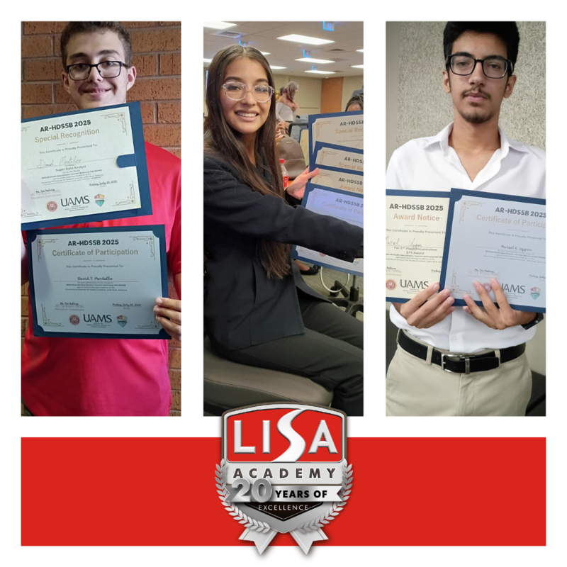 David, Ivonne, and Mursel with their certificates