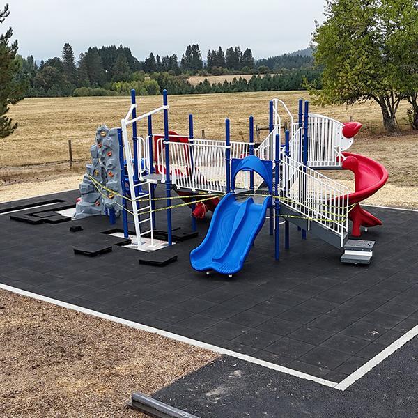 nearly completed playground