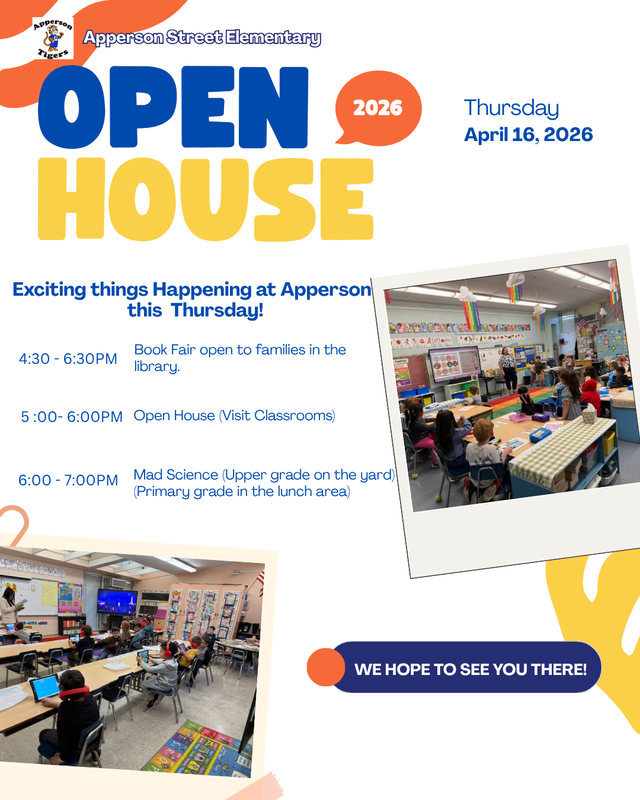 Open House is this Thursday, April 16