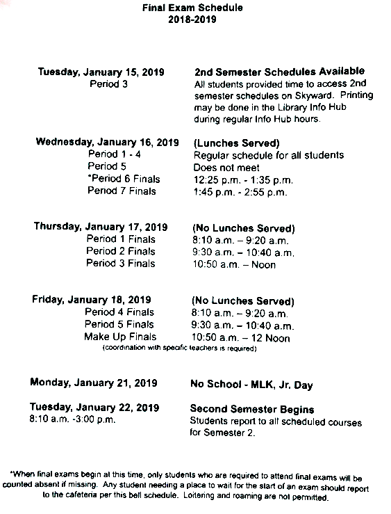 First Semester Final Exams at Moline High School Featured Photo