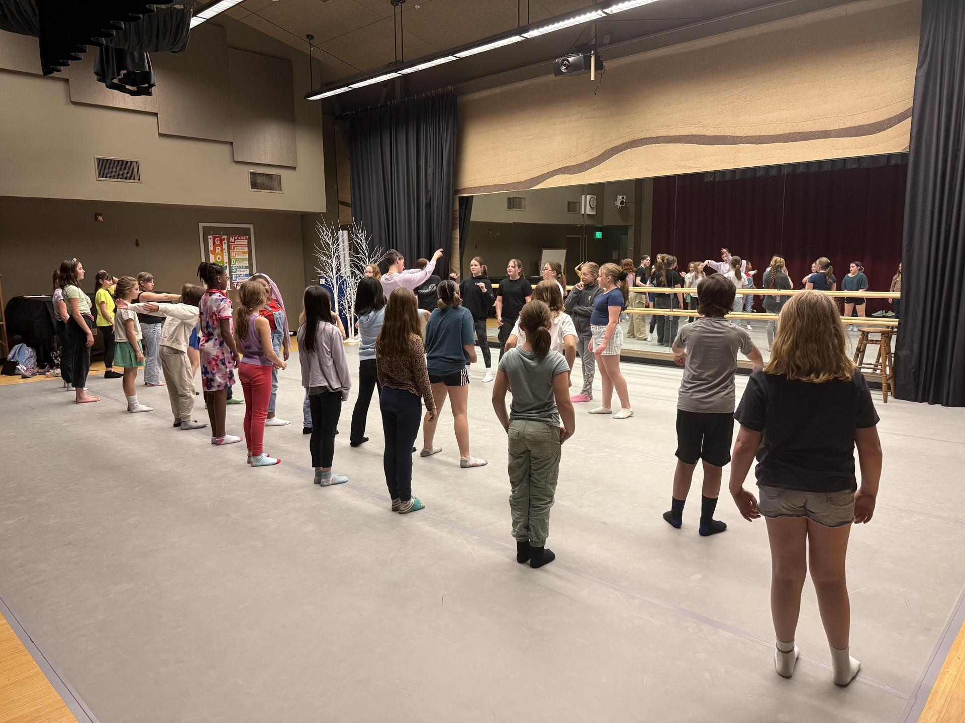 photos of choir and drama students