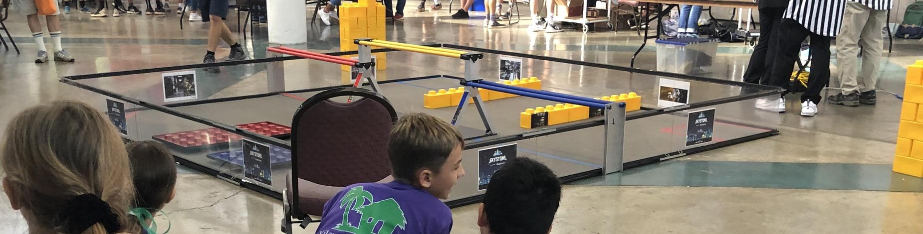 High School robot mat awaiting the bots!