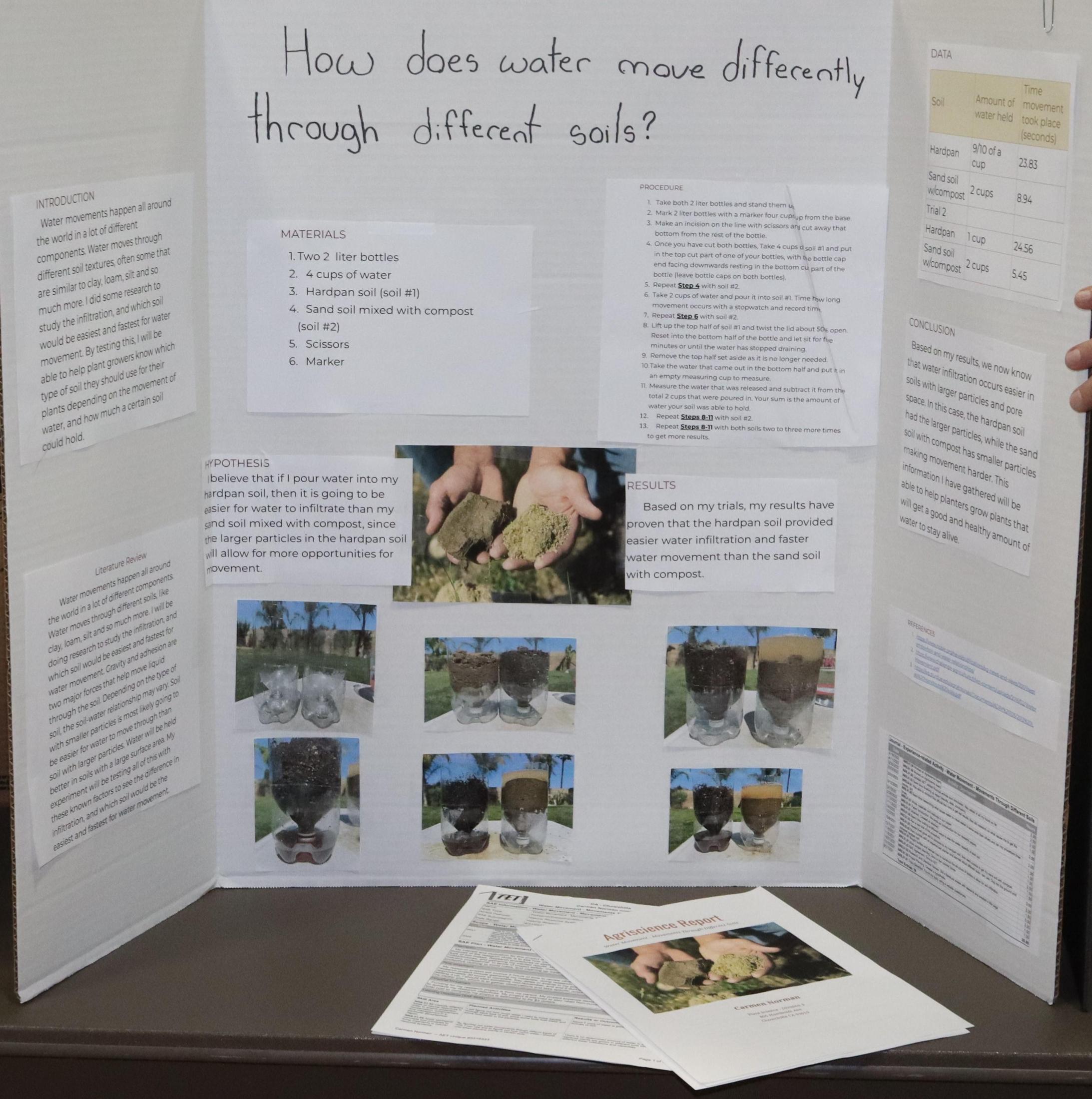 A Supervised Agricultural Experience trifold display