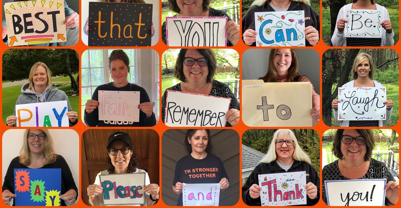 Encouraging words shared by TKMS teachers.