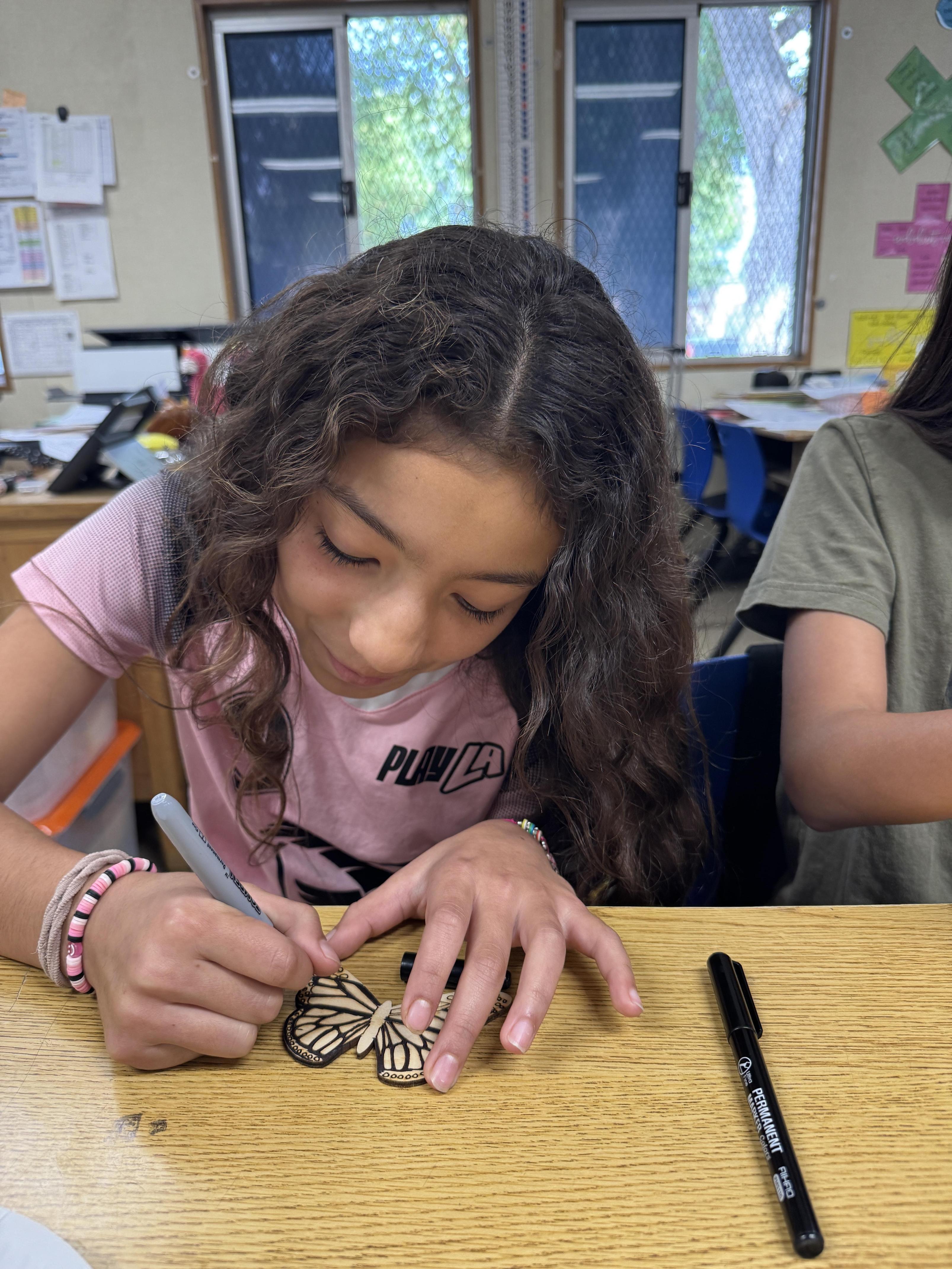 Students working on stewardship project