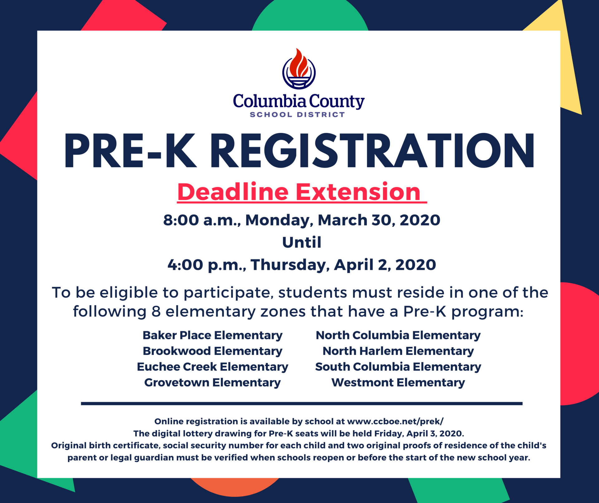 prek registration extension graphic