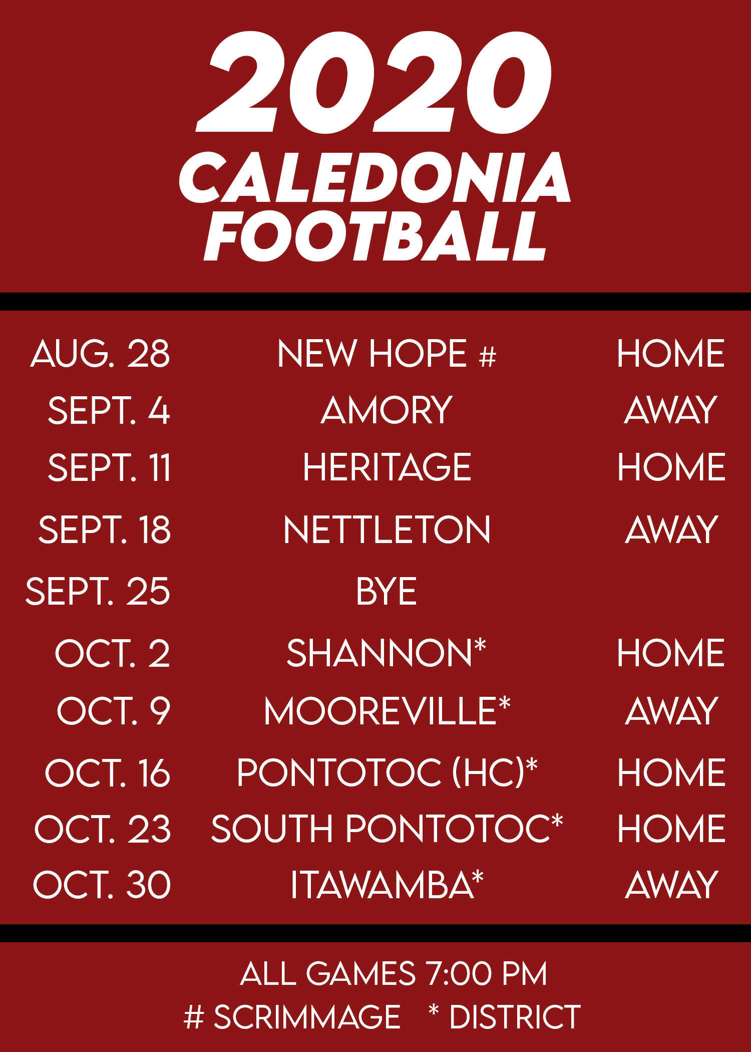 Football Caledonia High