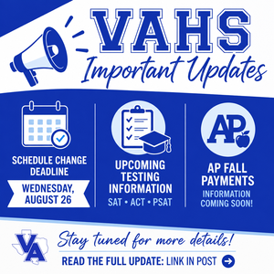 Flyer announcing deadline for schedule change requests and noting that other important updates will be coming soon.