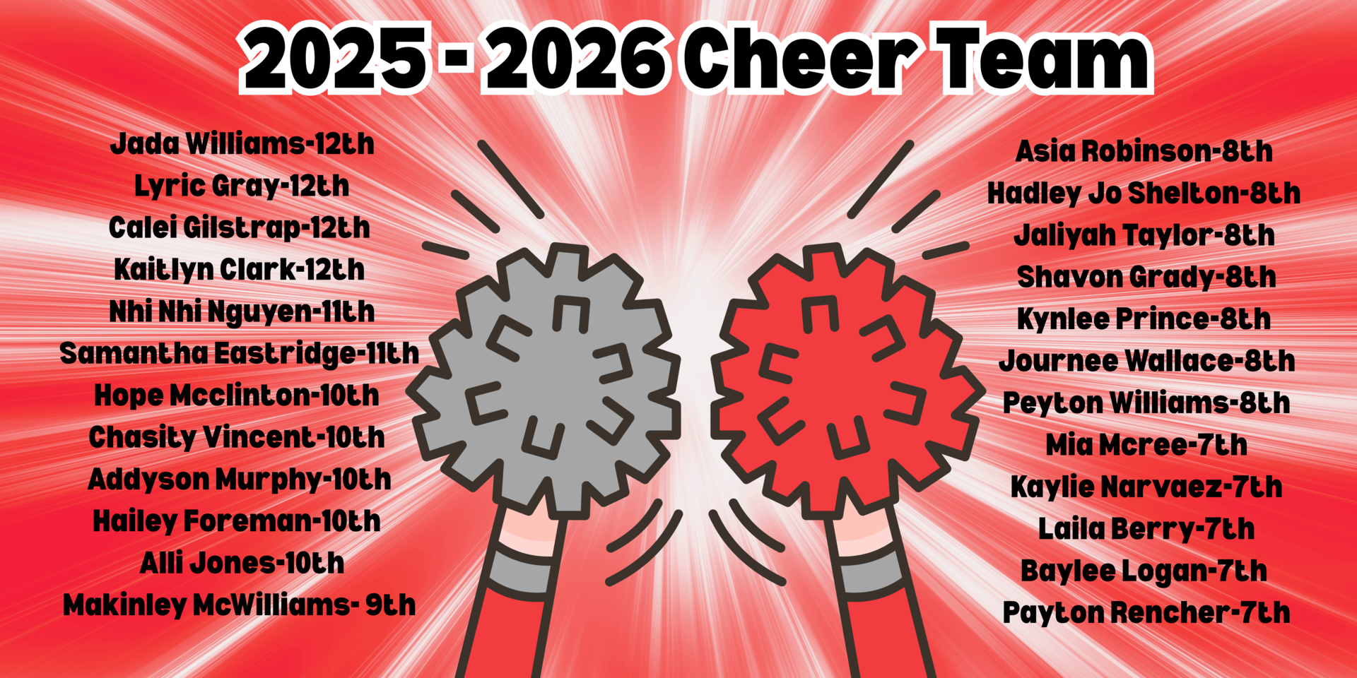Cheer Team Roster