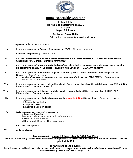 Agenda