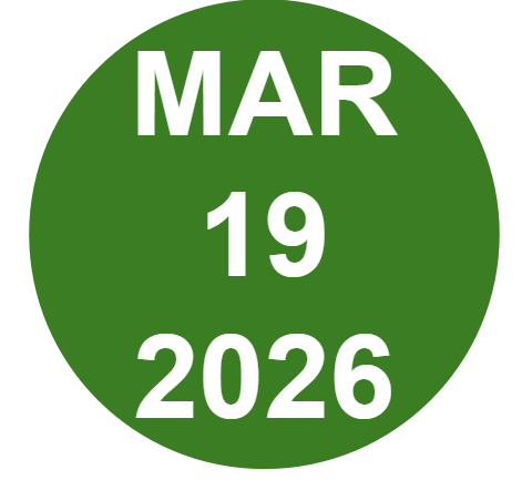 CIRCLE WITH MAR 19 2026