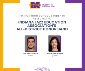 promo graphic - MHS students selected for IJEA All_District Jazz Honor Band 2026