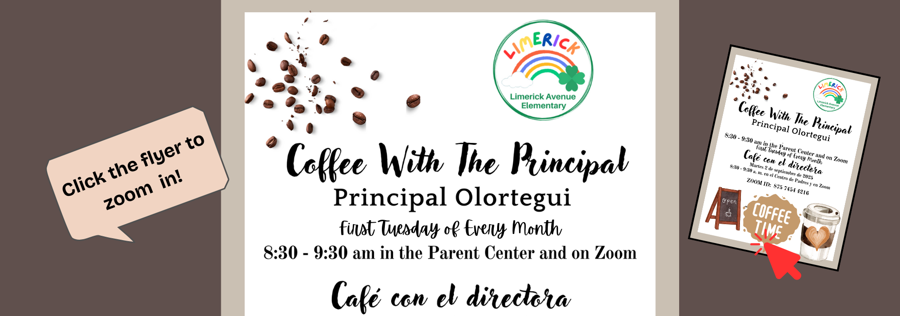 coffee with the principal