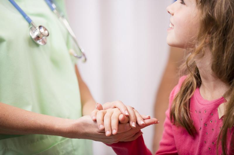 nurse with a student