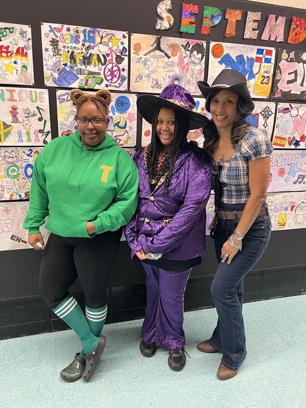 Staff members in their costumes
