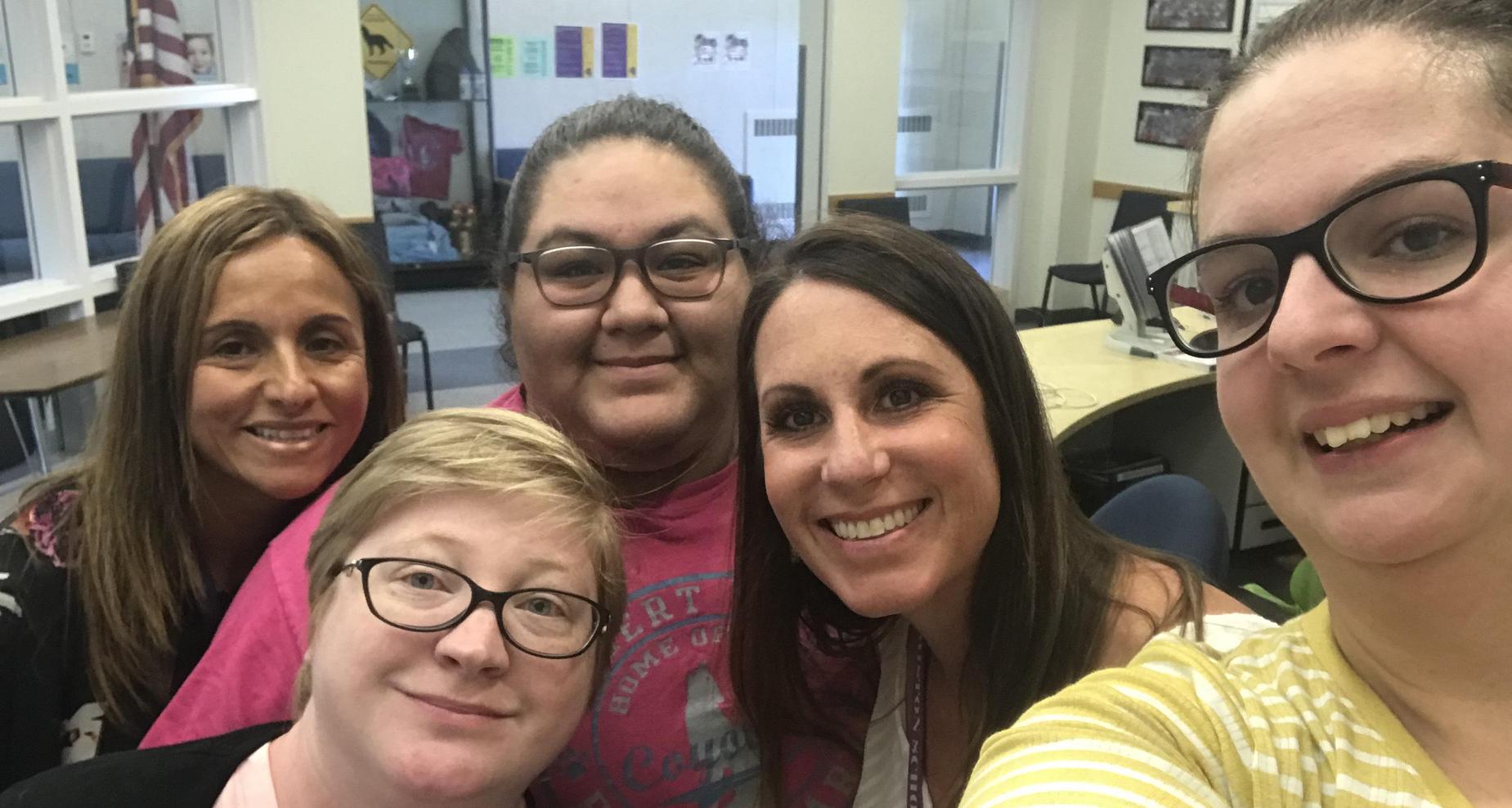 New teachers visiting Desert View Elementary.