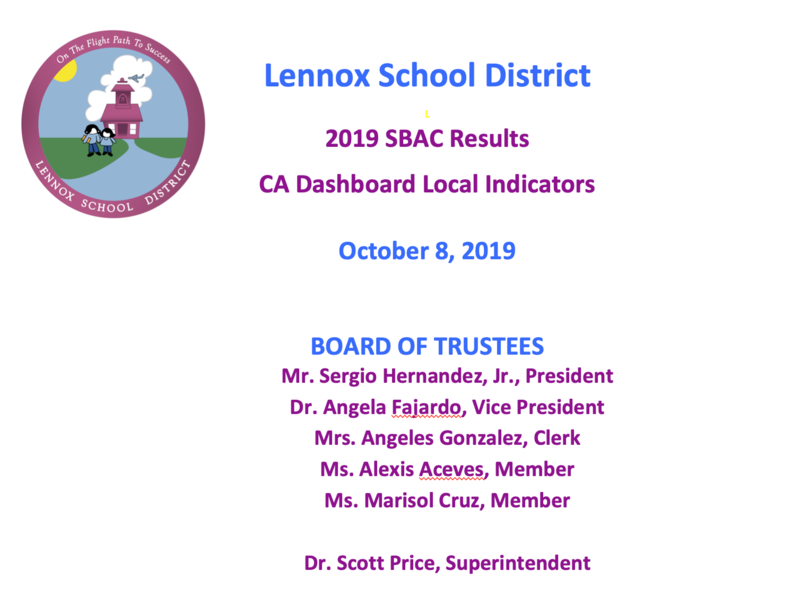 2019 sbac results presentation cover page