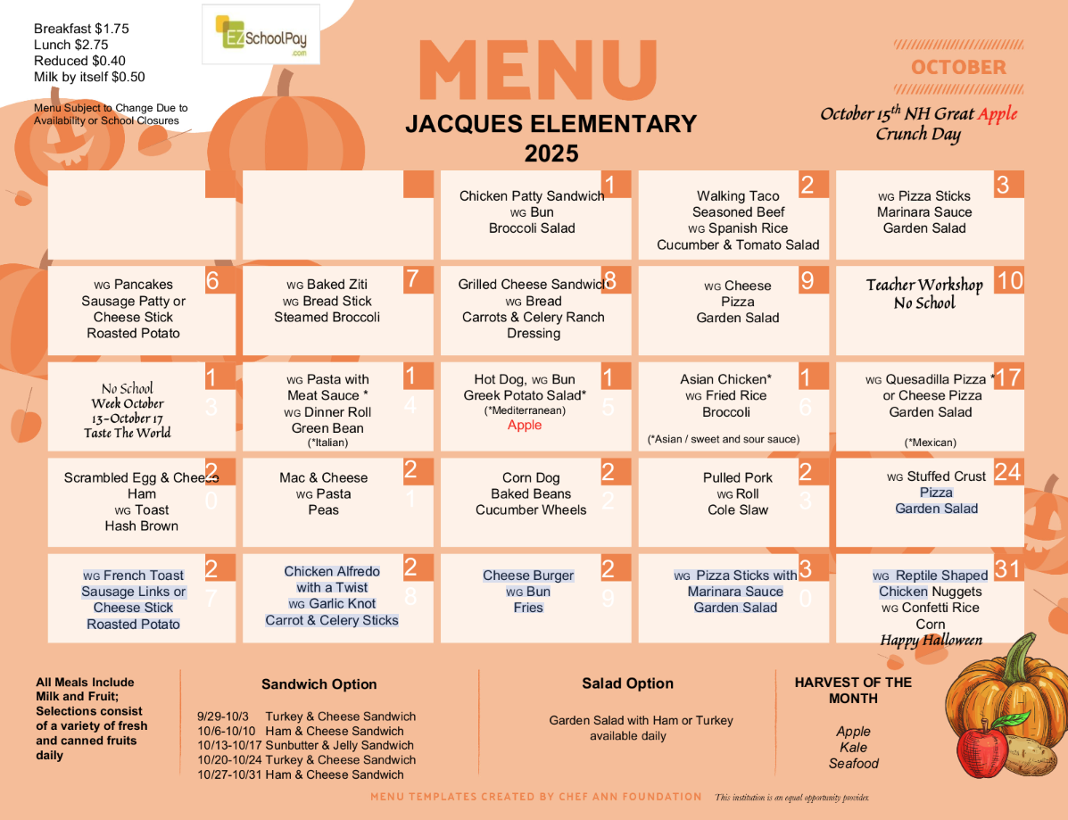 Lunch Menu