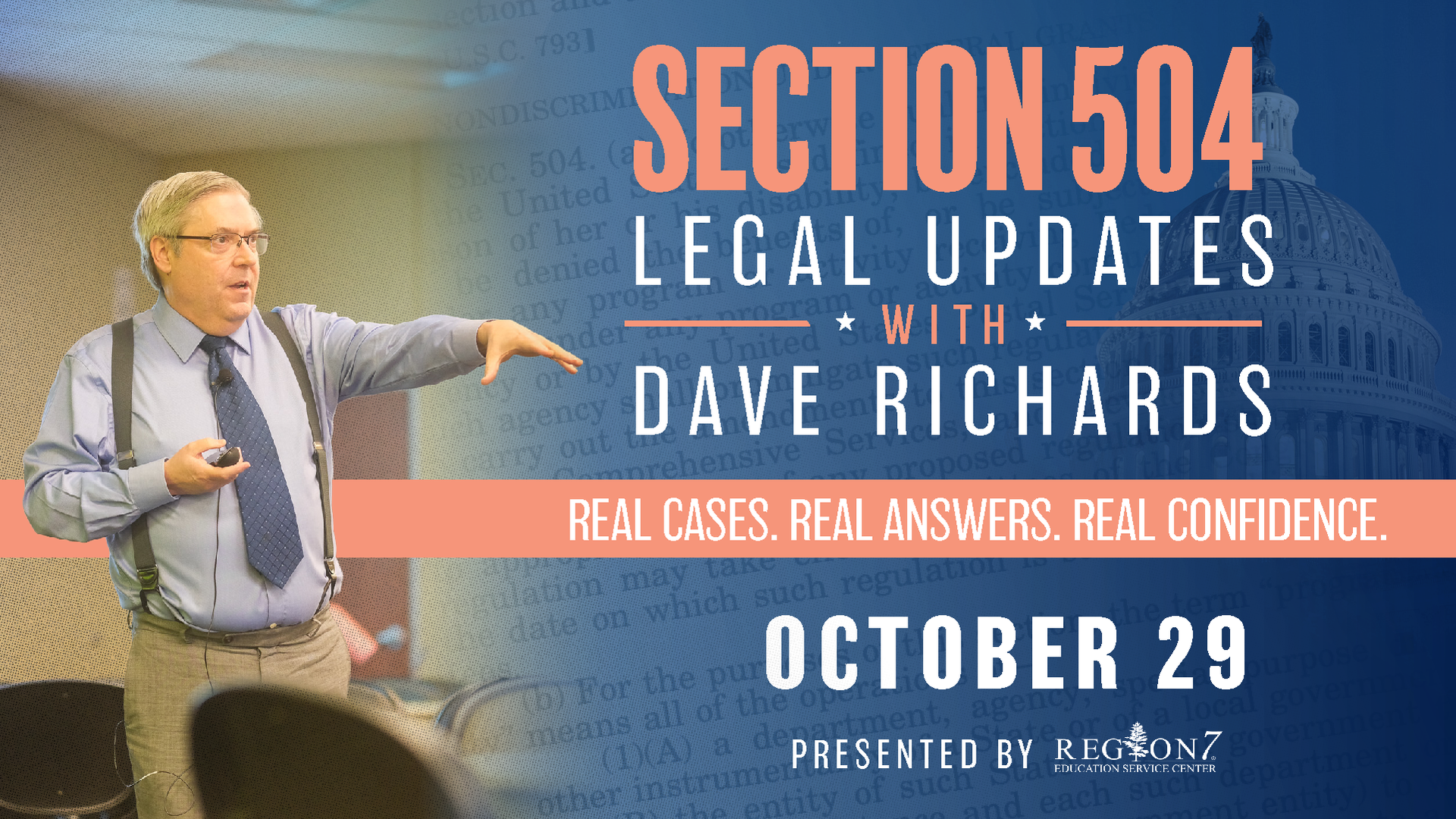 Dave Richards presents Section 504 legal updates for school leaders.