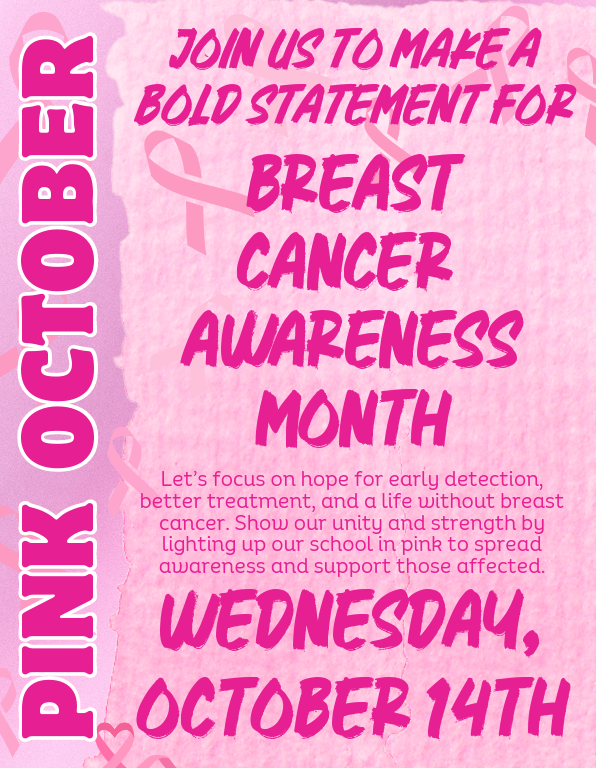 Flyer for Breast Cancer Awareness Month