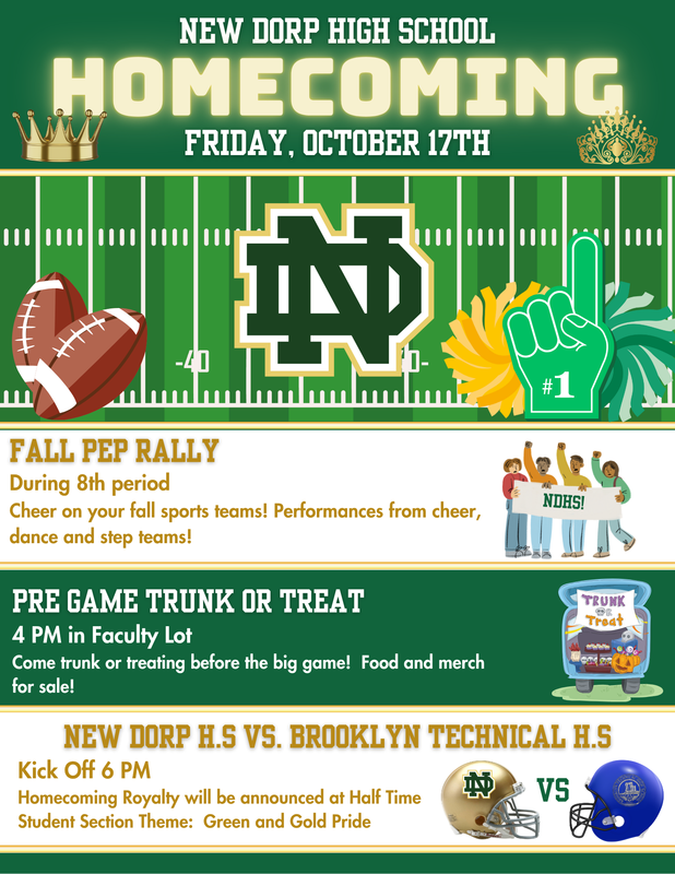 Homecoming schedule flyer