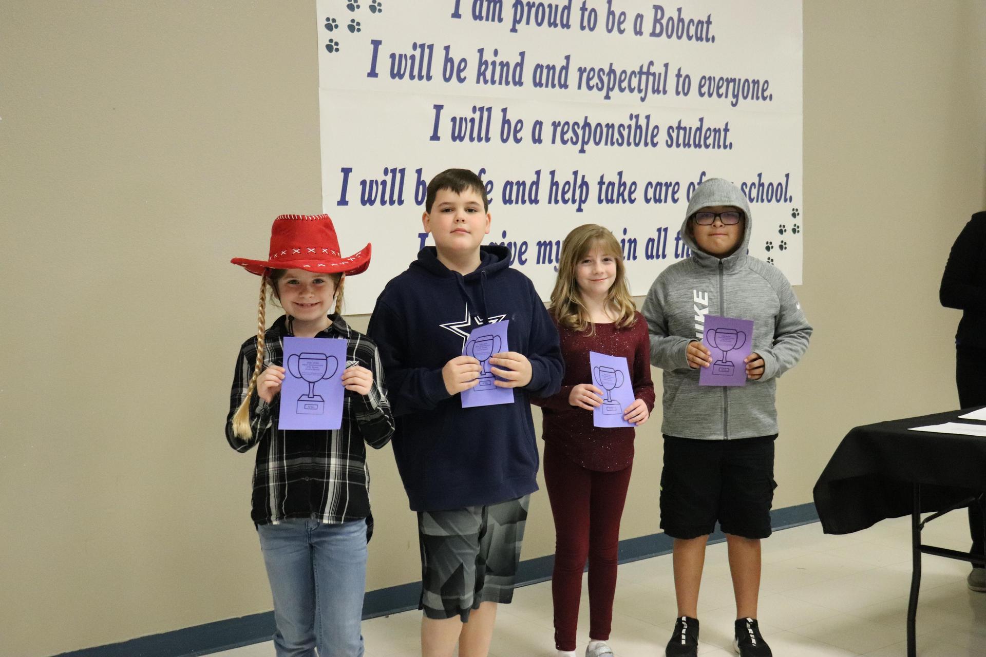 3rd Grade Chess: Addison Moore, Sophia Callaway, William Locasto, and Adrial Gonzalez-Duran