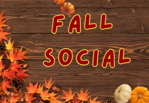 fall foliage with fall social text