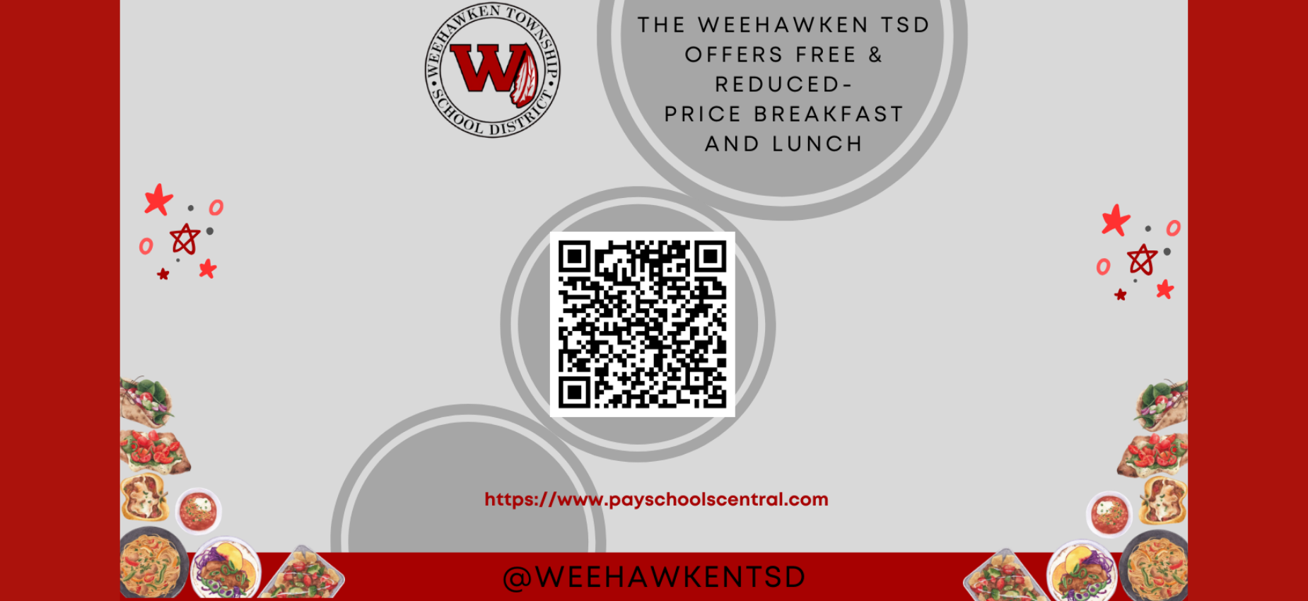 The Weehawken Township School District offers free and reduced-price breakfast and lunch.