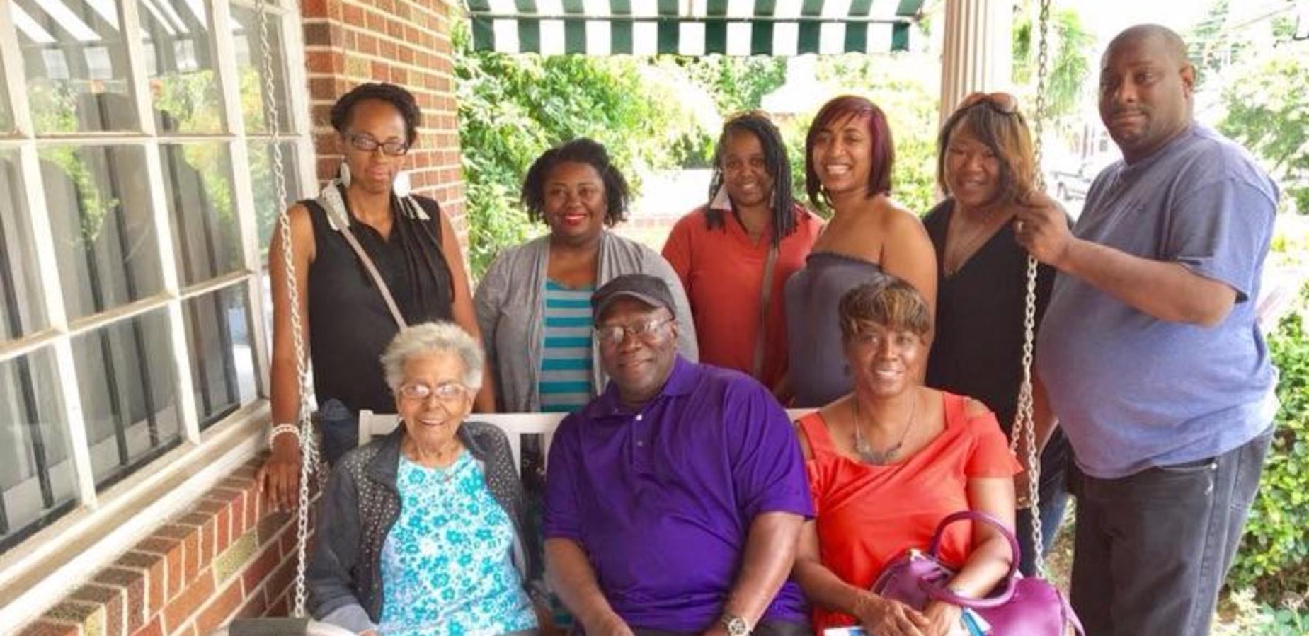 GOA staff in Alabama with a Civil Rights Hero, Vera Harris.