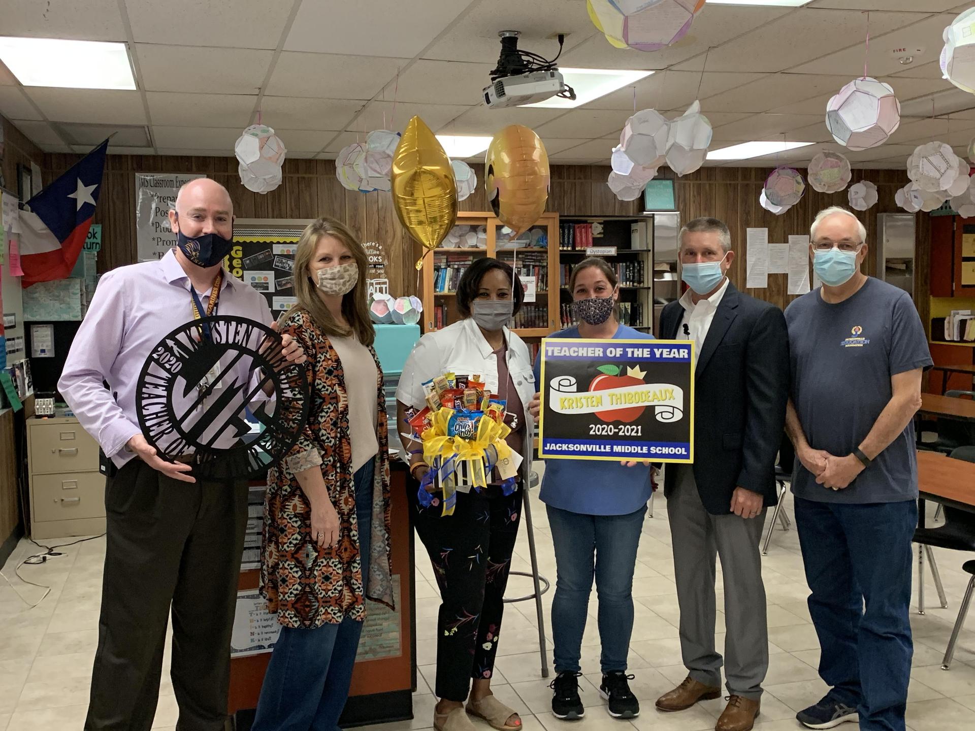 202021 Jacksonville Middle School Teacher of the Year JISD Teachers
