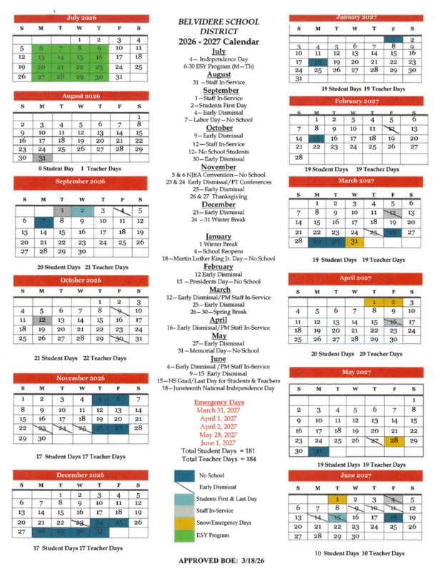 2026-27 Calendar